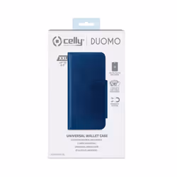Celly Duomo coque de protection pour téléphones portables 16,5 cm (6.5") Étui avec portefeuille Bleu - Vue supplémentaire 5