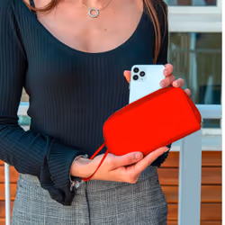 Celly Venere 6.5" Étui avec portefeuille Rouge