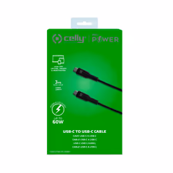 Celly USBCUSBCPD3MBK câble USB 3 m USB 3.2 Gen 1 (3.1 Gen 1) USB C Noir