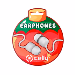 Celly XMASEARBALLWH, Avec fil, Appels/Musique, 20 - 20000 Hz, 20 g, Casque, Blanc