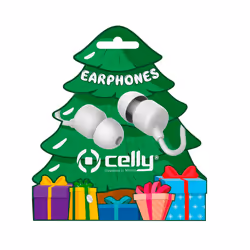 Celly XMASEARTREEWH, Avec fil, Appels/Musique, 20 - 20000 Hz, 20 g, Casque, Blanc