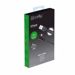 Celly USBTYPECLSHBK câble USB 1 m USB A USB C Noir - Vue supplémentaire 4