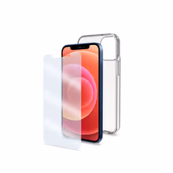 Celly COVGLASSAB1003, Housse, Apple, iPhone 12 Mini, 13,7 cm (5.4"), Transparent