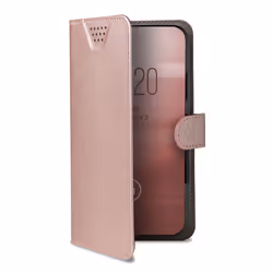 Celly Wally One, Étui avec portefeuille, Toutes marques, 17 cm (6.7"), Rose