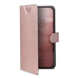Celly Wally One coque de protection pour téléphones portables 17 cm (6.7") Étui avec portefeuille Rose