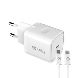 Celly TC1C20WLIGHTWH chargeur d'appareils mobiles Universel Blanc Secteur Intérieure