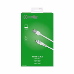 Celly USB-CWH câble USB 1 m USB A USB C Blanc