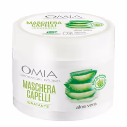 OMIA Laboratori Maschera Capelli Aloe del Salento, 250 ml, Femmes, Cheveux bouclés, Cheveux secs, Hydratant, Réparation, Adou ...
