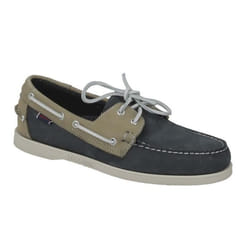 Chaussure bateau Sebago Dockside en daim bleu marine et gris - Homme - Taille 41 1/2