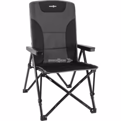 Brunner Raptor Recliner, 120 kg, Chaise de camping, 4 pieds, 6,34 kg, Polyester, Acier, Noir, Gris