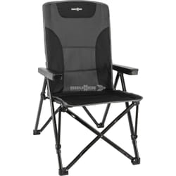 Brunner Raptor Recliner Chaise de camping 4 pieds Noir, Gris