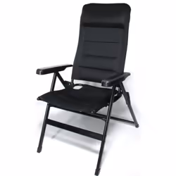 Brunner Aravel 3 D Medium, 150 kg, Chaise de camping, 4 pieds, 5,3 kg, Aluminium, Noir