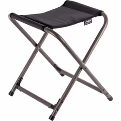 Tabouret pliant robuste avec session de session LICOTEX non-mélangée. Cadre de sauvegarde de la tige d'aluminium ronde.