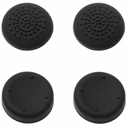 Qubick ACMU0063, PlayStation 4, PlayStation 5, Capuchon pour poignée de pouce, Noir, Silicone, Sony, 4 pièce(s)
