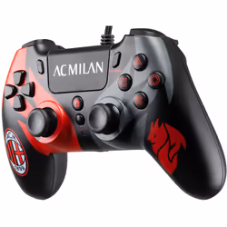 Qubick ACP40166 accessoire de jeux vidéo Noir, Rouge USB Manette de jeu Analogique/Numérique PC, PlayStation 4, PlayStation 5