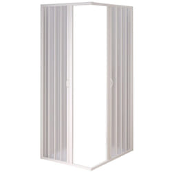 Forte - Cabine parois douche blanc 80x80 pvc accordéon h 185 mod. Nova Kit Box
