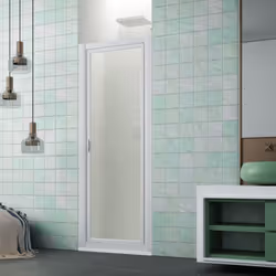 La Porte de douche en niche pivot Sigma est faite avec profilés en Pvc stabilisés au calcium et zinc (Ca-Zn), sans aucune pré ...