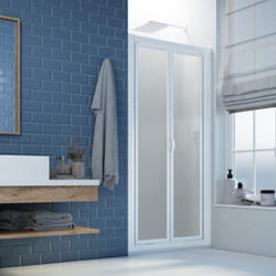 Porte douche en niche saloon 70 cm h 190 en acrylique mod. Delta