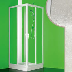 Cabine douche angle Venere Centrale 90x90CM en acrylique - FORTE - Blanc - Coulissante - Rectangulaire