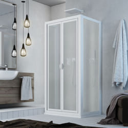 Cabine parois de douche saloon 3 côtés 80x80x80 cm h 190 en acrylique mod. Delta trio