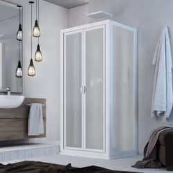 La Cabine parois de douche saloon 3 Côtés Delta Trio est faite avec profilés en Pvc stabilisés au calcium et zinc (Ca-Zn), sa ...
