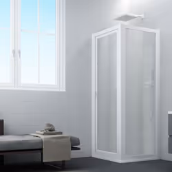 La Cabine paroi de douche pivotante Sigma Duo est faite avec profilés en Pvc stabilisés au calcium et zinc (Ca-Zn), sans aucu ...