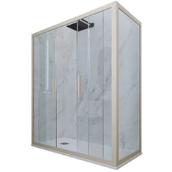 Cabine parois douche coulissante 80x150 Champagne Glam Duo
