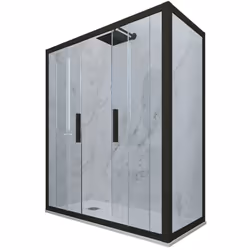 Description générale La cabine de douche Glam Duo est fabriquée en Italie, alliant résine et verre trempé de 6 mm. Sa concept ...