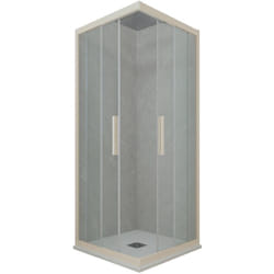 Forte - Cabine parois douche coulissante 70x70 Champagne Kolors