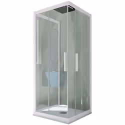 La nouvelle gamme de Cabines douche faites de résine et verre tempré de 6mm c'est strictement MADE IN ITALY. La combinaison i ...