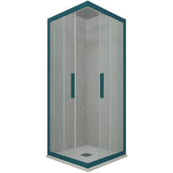 Cabine parois douche coulissante 70x70 Vert Night Watch Kolors