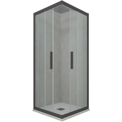 Forte - Cabine parois douche coulissante 70x70 Anthracite Kolors
