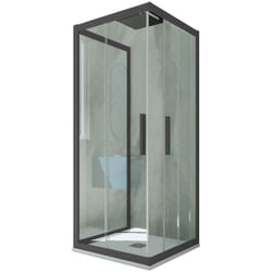 Parois douche 3 côtés 70x70 coulisse Anthracite Kolors Trio
