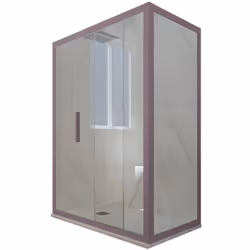 La nouvelle gamme de Cabines douche faites de résine et verre tempré de 6mm c'est strictement MADE IN ITALY. La combinaison i ...