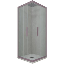 Forte - Cabine parois douche coulissante 70x70 Lavande Kolors
