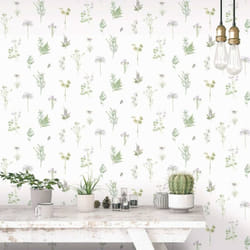 Evergreen - Papier peint Herbs and Flowers blanc Noordwand