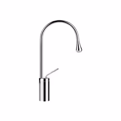 Gessi Goccia 1x mitigeur monocommande de lavabo version haute avec rayon du bec 90 mm tuyaux de raccordement 3/8 sans déchets ...