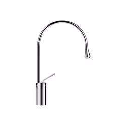 Gessi Goccia 1x mitigeur monocommande de lavabo version haute avec rayon du bec 125 mm tuyaux de raccordement 3/8 sans déchet ...