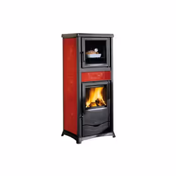 Le thermo poêle à bois avec four TermoRossella Forno DSA 4.0 de la marque La Nordica possède un revêtement en faïence. Grâce  ...