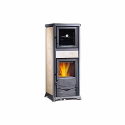 Le thermo poêle à bois avec four TermoRossella Forno DSA 4.0 de la marque La Nordica possède un revêtement en faïence. Grâce  ...