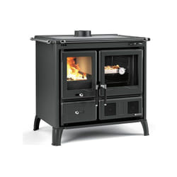 La Nordica - 7015460-CUISINIERE a bois - gardenia 5.0 steel - nean nordica - GARDENIA5.0ACIERNOIRANTHR