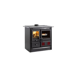 Cuisinière à bois - Rosa L16 Steel - acier émaillé - four 55 L - postcombustion & double vitrage