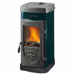 La Nordica Super Junior, Pose libre, Vert, Gris, Fonte, Bois de chauffage, 143 m³, 79,5%