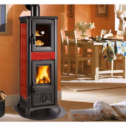 La Nordica Gemma Forno poêle Pose libre Bois de chauffage Noir, Bourgogne