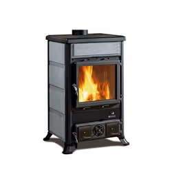 La Nordica Rossella R1 BII, Pose libre, Gris, pierre, Bois de chauffage, 252 m³, 80%