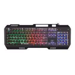 Xtreme 34642, Taille réelle (100 %), USB, Clavier à membrane, QWERTY, LED RGB, Noir
