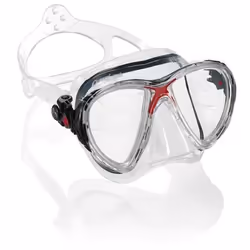 Masque de plongée - CRESSI - BIG EYES EVOLUTION - Clear-Rouge - Grand champ de vision - Volume réduit