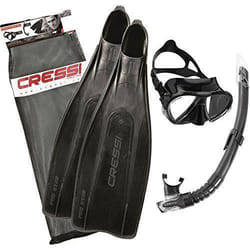 Cressi Pro Star Palmes de plongée masque et tuba de plongée pour en Noir fabriqué en Italie noir Noir 37/38 4/5 - BG189537