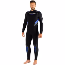 Cressi Castoro Man Combinaison Plongée Néoprène 5mm High Stretch Homme Noir/Bleu/Gris XXL/6 - XLR106426