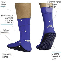 Chausson de plongee Cressi - XDF200161 - Ultra Stretch Socks Chaussons de plongee Mixte